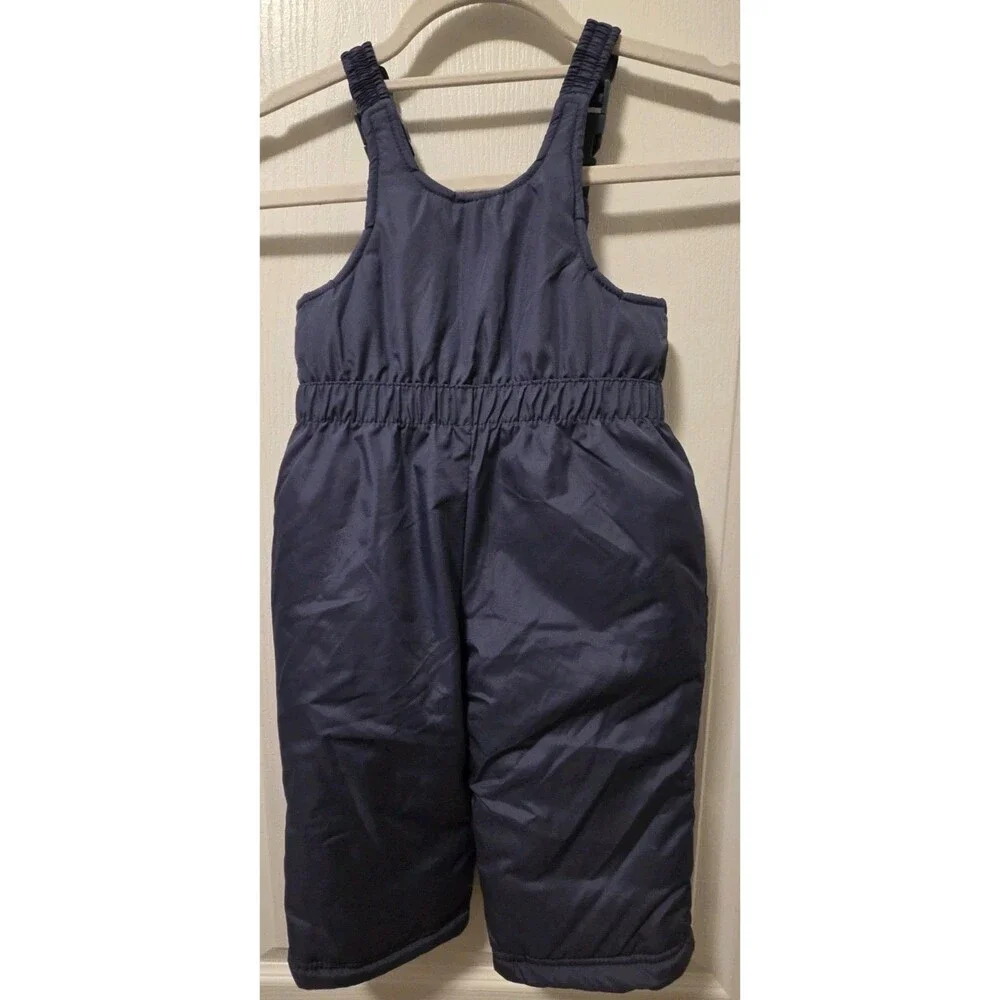 OshKosh B'gosh Girls Insulated Snow Bib Ski Pants, Blue Heart Patch -  Size 18M
